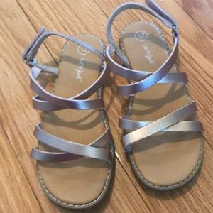 EUC Rose Gold Sandals Size 12 By Cat & Jack🍭